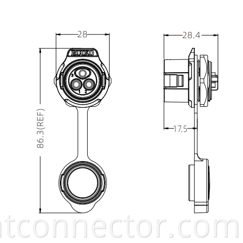 Female socket aviation plug